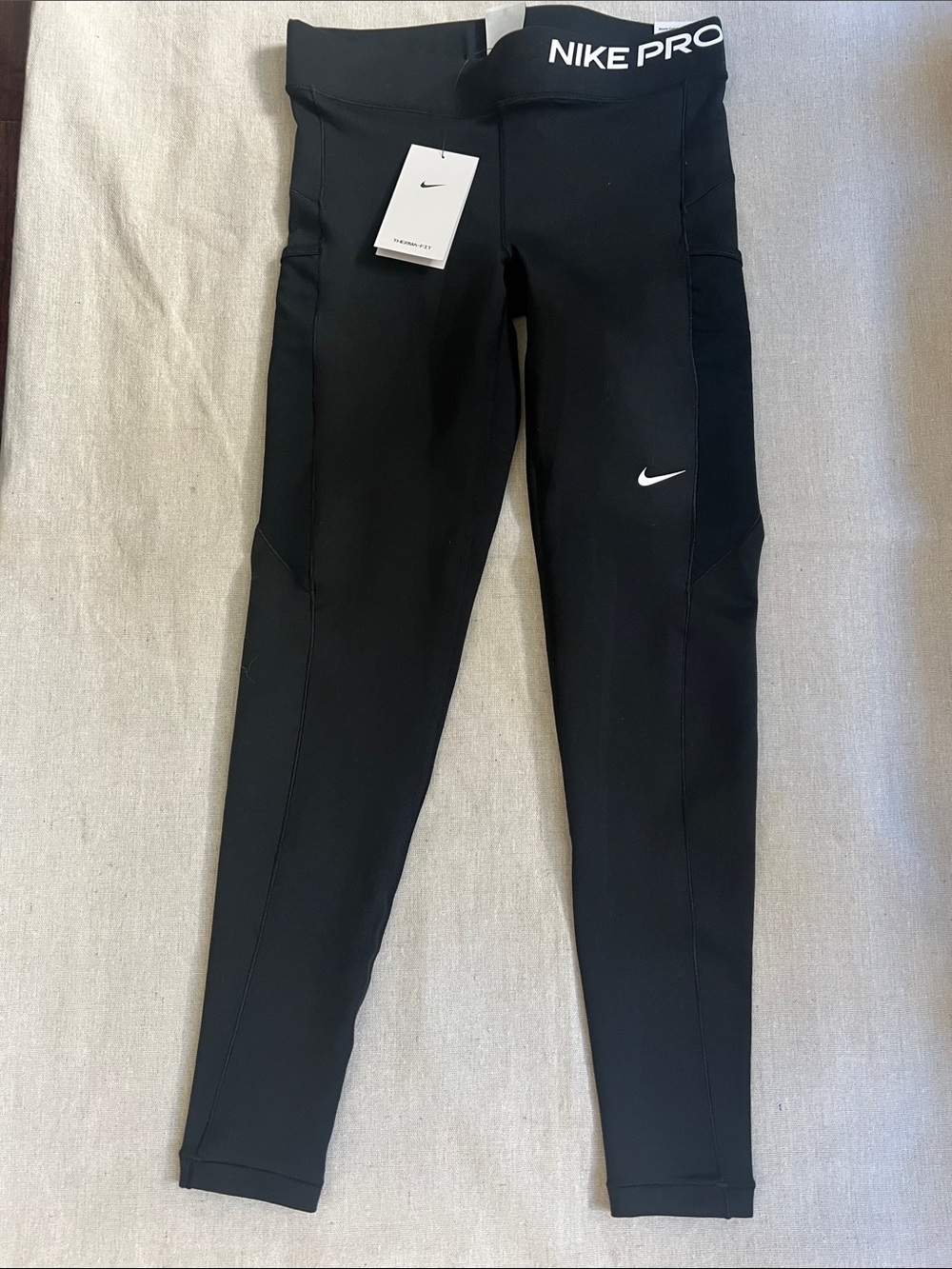 NWT Nike Pro Black Therma-Fit Leggings M